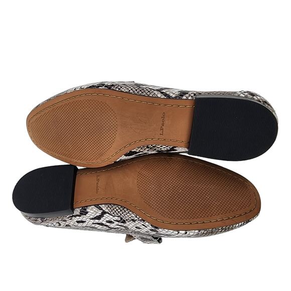 Linea Paolo Women's Iggy Snakeskin Leather Slip On Penny Loafers Size 8 - Picture 5 of 6